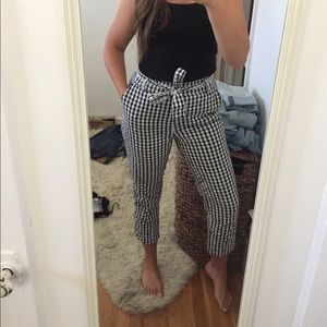 Zara Gingham Paper Bag Pants